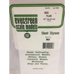 Plaque blanche lisse 0.50x150x300mm Ref : 9020 - Evergreen Evergreen S1379020 - 1