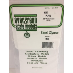 White plate smooth 0.50x150x300mm Ref: 9020 - Evergreen - S1379020