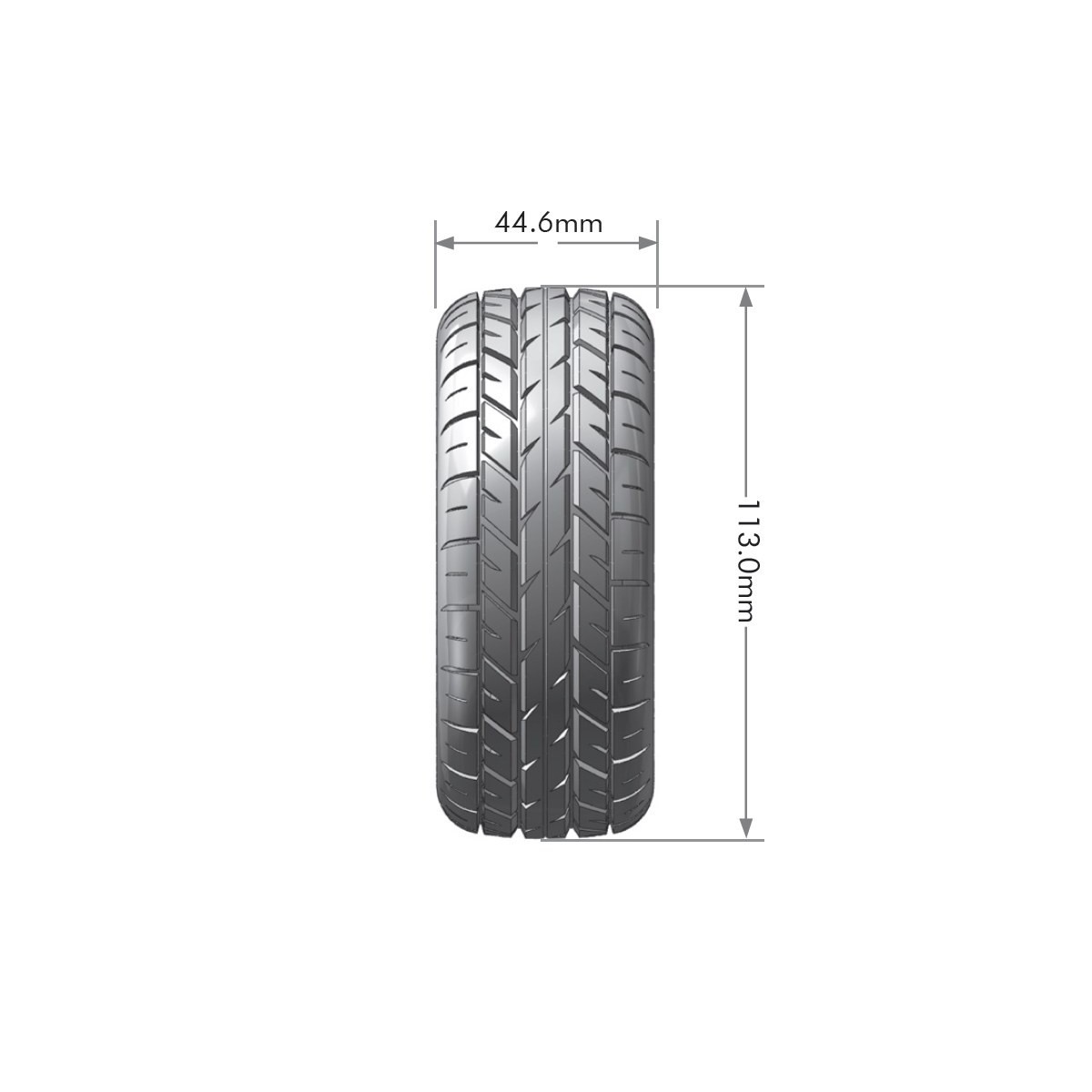 Pneus B-Rocket + Jantes batons Chrome Noir 1/8 (x2) Louise RC Louise RC LR-T3190SBC - 2