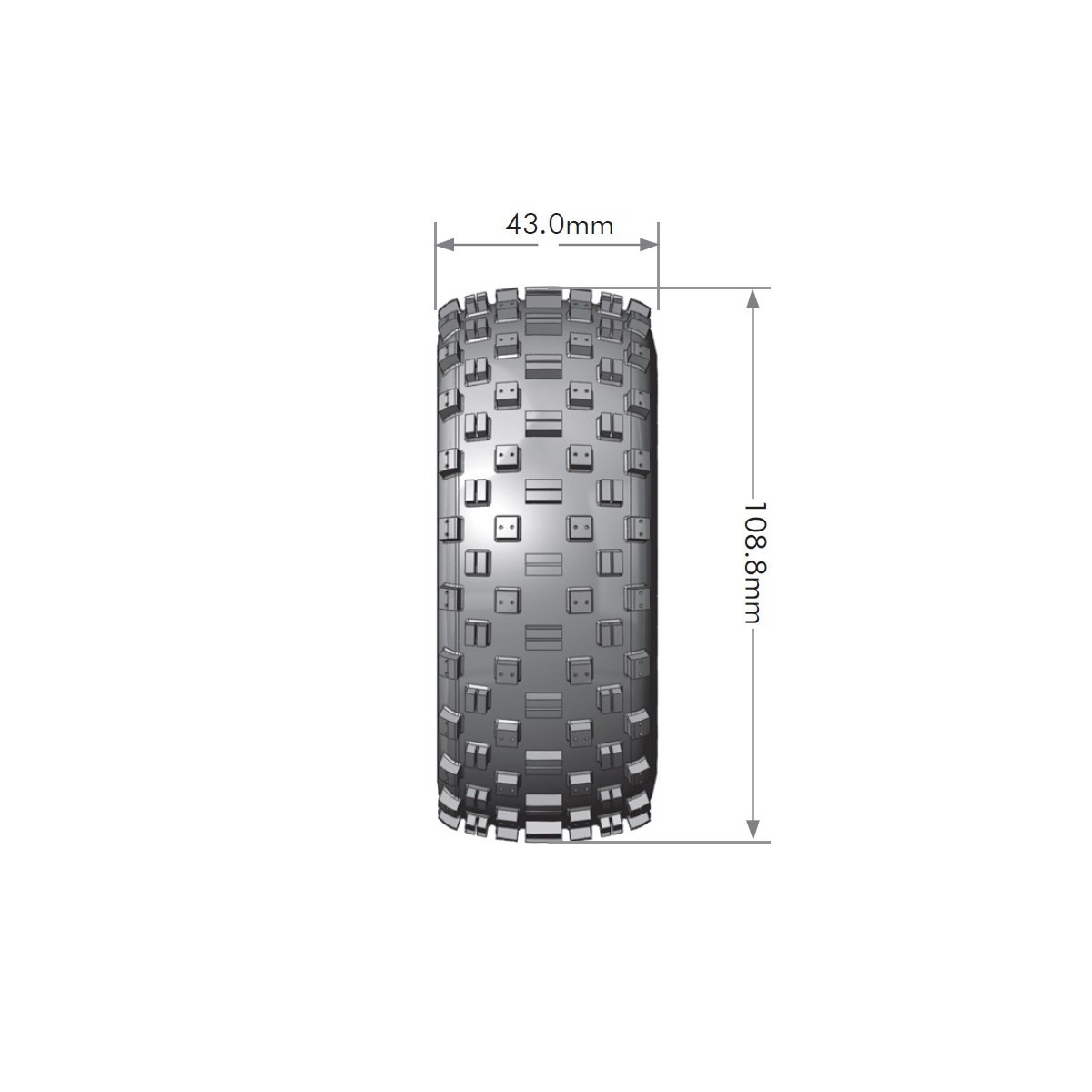Pneus SC-Rock + Jantes batons Noir 1/10 (x2) Louise RC Louise RC L-T3229SBTR - 2