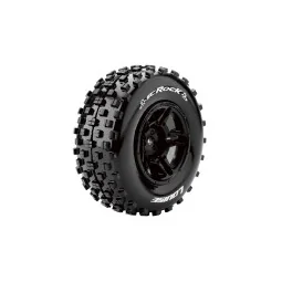 SC-Rock Tires + Black Baton Rims 1/10 (x2) Louise RC Louise RC L-T3229SBTR - 1