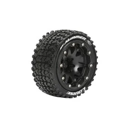 ST-Hummer Tires - Black Rims 1/10 (x2) Louise RC Louise RC LR-T3314SB - 1