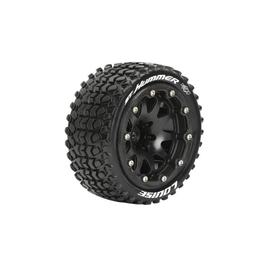 ST-Hummer Tires - Black Rims 1/10 (x2) Louise RC Louise RC LR-T3314SB - 1 LR-T3314SB-ST-Hummer Tires - Black Rims 1/10 (x2) Louise RC - LR-T3314SB
