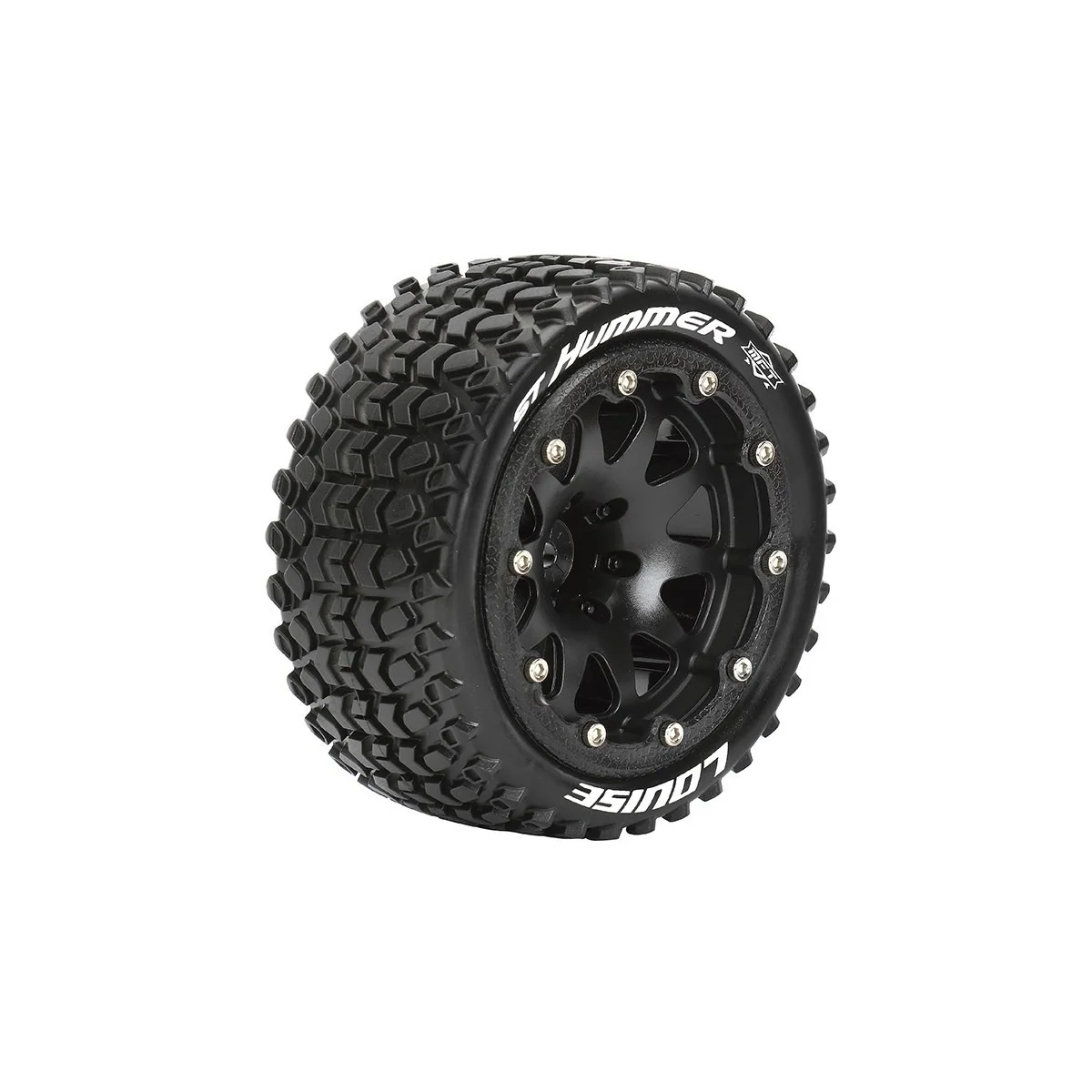 ST-Hummer Tires - Black Rims 1/10 (x2) Louise RC Louise RC LR-T3314SB - 1 ST-Hummer Tires - Black Rims 1/10 (x2) Louise RC Louise RC LR-T3314SB - 1