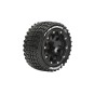 LR-T3314SB-ST-Hummer Tires - Black Rims 1/10 (x2) Louise RC - LR-T3314SB