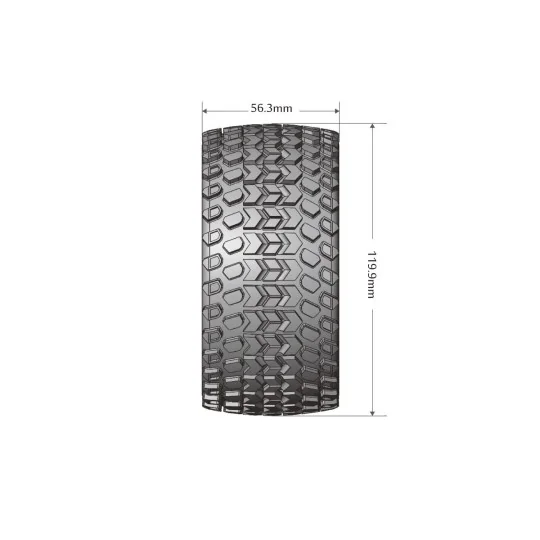 ST-Hummer Tires - Black Rims 1/10 (x2) Louise RC Louise RC LR-T3314SB - 2 LR-T3314SB-ST-Hummer Tires - Black Rims 1/10 (x2) Louise RC - LR-T3314SB