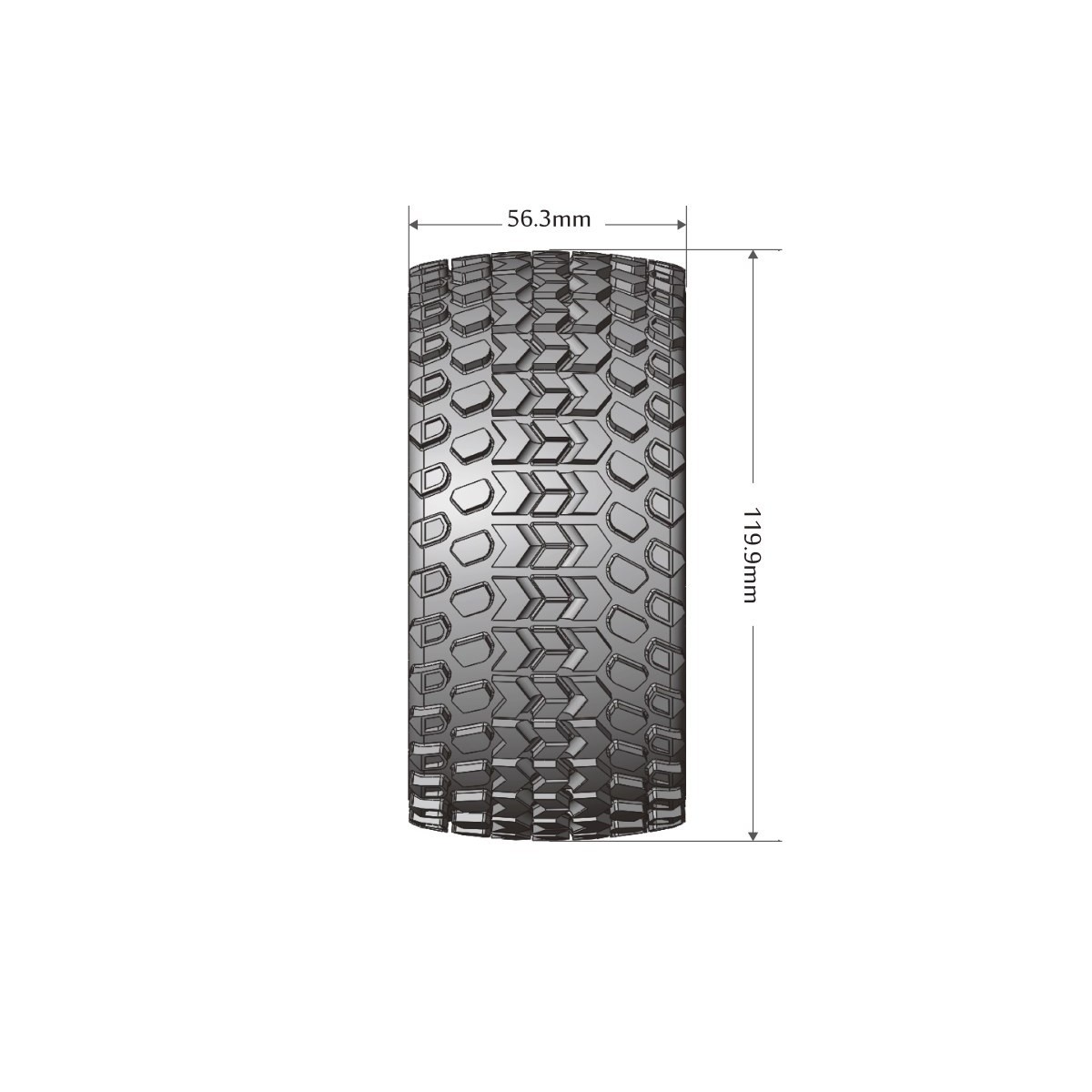 ST-Hummer Tires - Black Rims 1/10 (x2) Louise RC Louise RC LR-T3314SB - 2