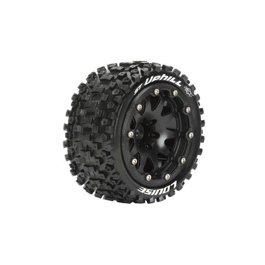ST-Uphill Tyres + 1/10 Black Rims (x2) Louise RC Louise RC L-T3313SB - 1 L-T3313SB-ST-Uphill Tyres + 1/10 Black Rims (x2) Louise RC - L-T3313SB