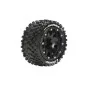 L-T3313SB-ST-Uphill Tyres + 1/10 Black Rims (x2) Louise RC - L-T3313SB