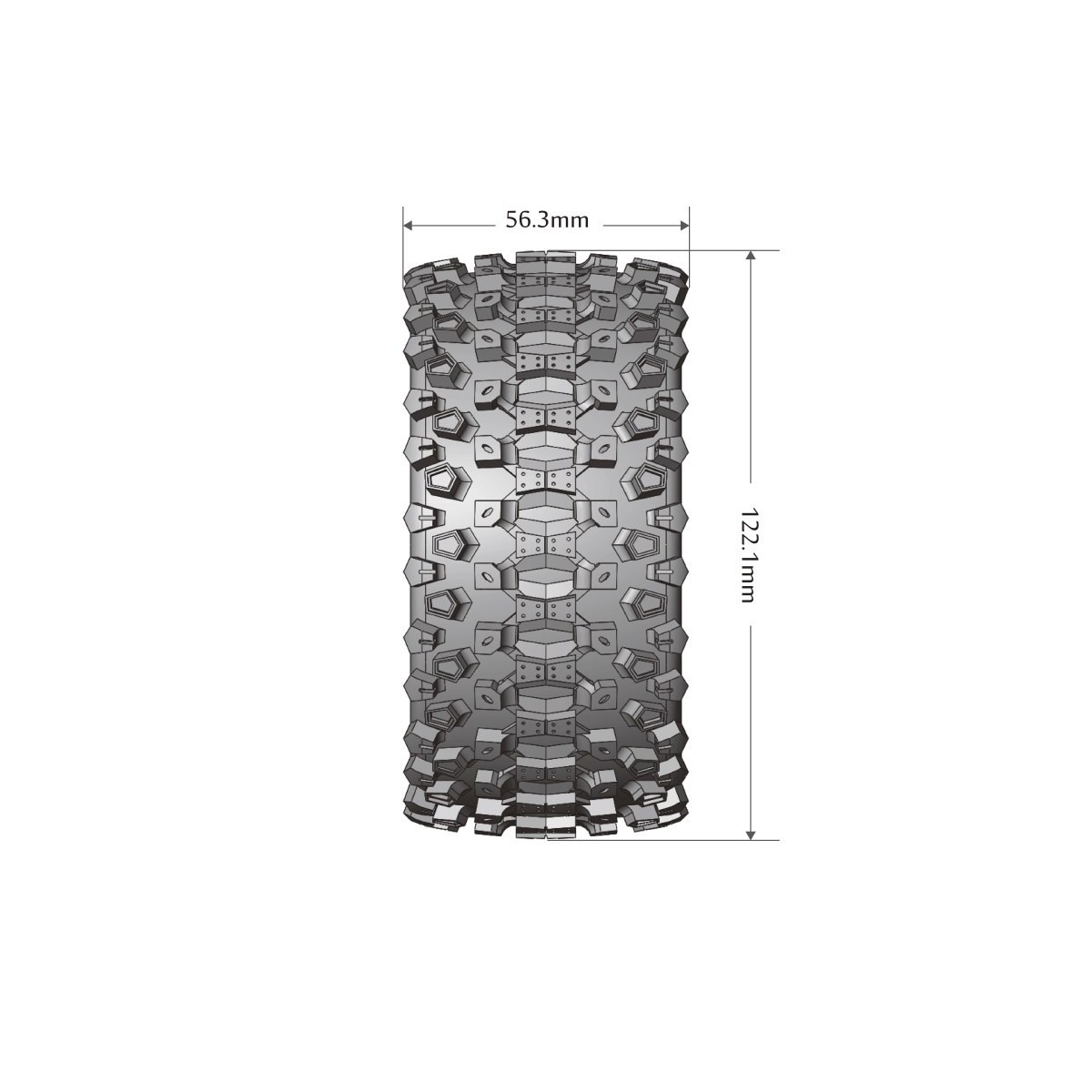 ST-Uphill Tyres + 1/10 Black Rims (x2) Louise RC Louise RC L-T3313SB - 2 ST-Uphill Tyres + 1/10 Black Rims (x2) Louise RC Louise RC L-T3313SB - 2