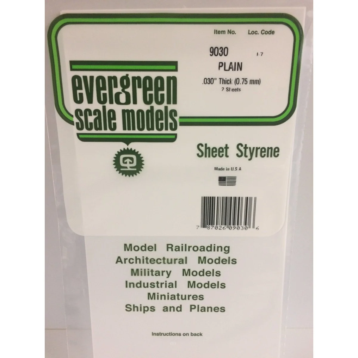 Smooth white plate 0.75x150x300mm Ref: 9030 - Evergreen - S1379030 ... Smooth white plate 0.75x150x300mm Ref: 9030 - Evergreen - S1379030 ...