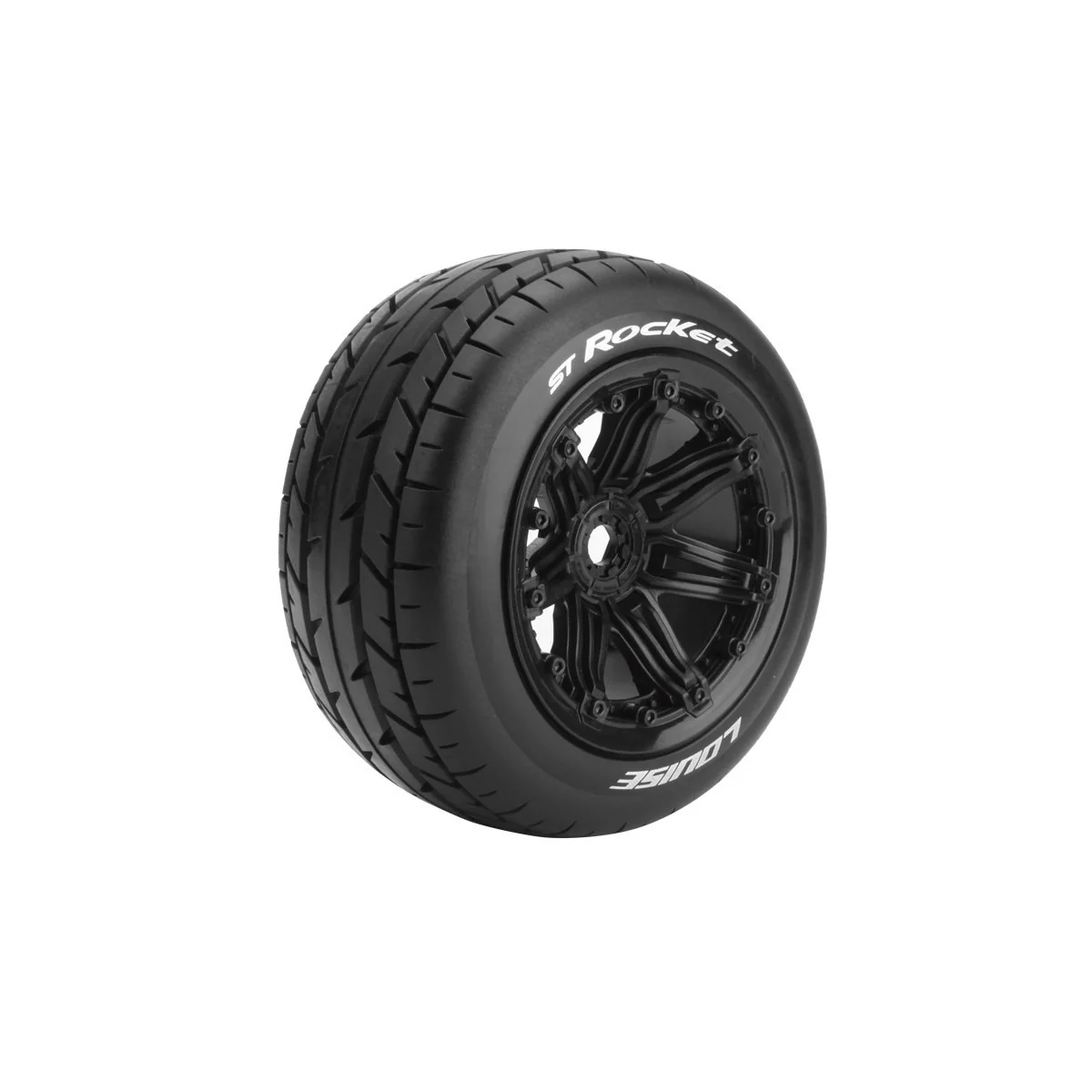ST-Rocket tires + Black rims 1/8 (x2) Louise RC Louise RC LR-T3286B - 1 ST-Rocket tires + Black rims 1/8 (x2) Louise RC Louise RC LR-T3286B - 1