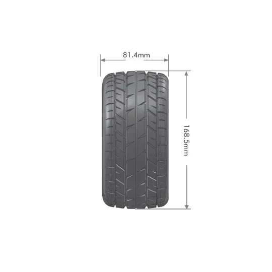 ST-Rocket tires + Black rims 1/8 (x2) Louise RC Louise RC LR-T3286B - 2 LR-T3286B-ST-Rocket tires + Black rims 1/8 (x2) Louise RC - LR-T3286B