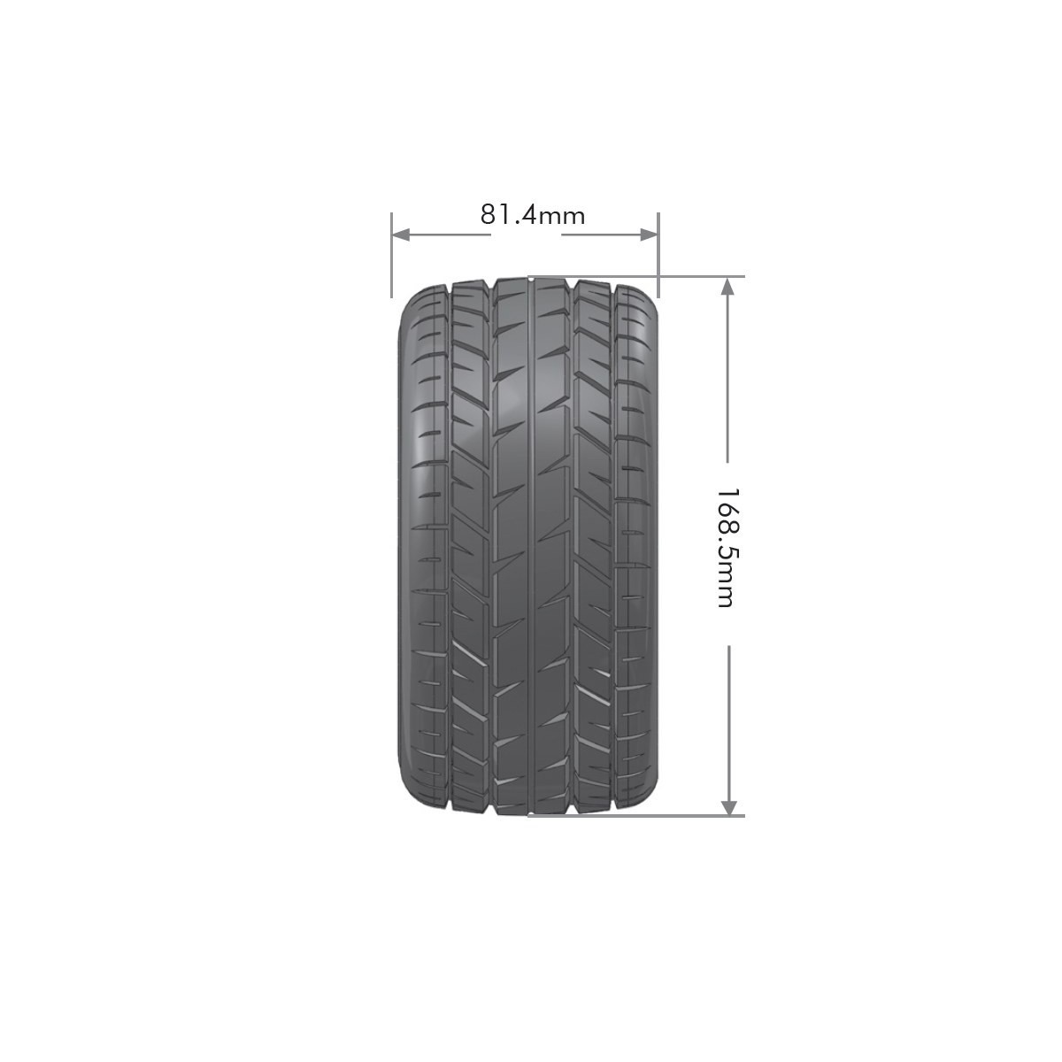 ST-Rocket tires + Black rims 1/8 (x2) Louise RC Louise RC LR-T3286B - 2