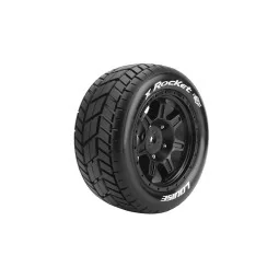 Pneus X-Rocket + Jantes Noir Traxxas X-Maxx (x2) Louise RC Louise RC LR-T3295B - 1