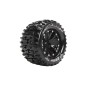 L-T3202SB-Pneus MT-Pioneer + Jantes Noir 2.8" 1/10 (x2) Louise RC - L-T3202SB