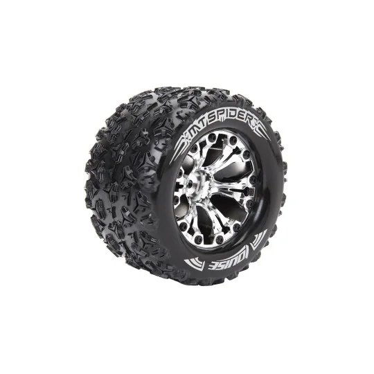 MT-Spider Tires - Chrome Rims 2.8" 1/10 (x2) Louise RC Louise RC LR-T3203SCH - 1 LR-T3203SCH-MT-Spider Tires - Chrome Rims 2.8" 1/10 (x2) Louise RC - LR-T3203SCH