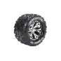 LR-T3203SCH-Pneus MT-Spider + Jantes Chrome 2.8" 1/10 (x2) Louise RC - LR-T3203SCH