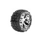 LR-T3210SCH-ST-Jumbo Tires - Chrome Rims 2.8" 1/10 (x2) Louise RC