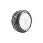 L-T3190SW-B-Rocket Tires + White Solid Rims 1/8 (x2) Louise RC - L-T3190SW