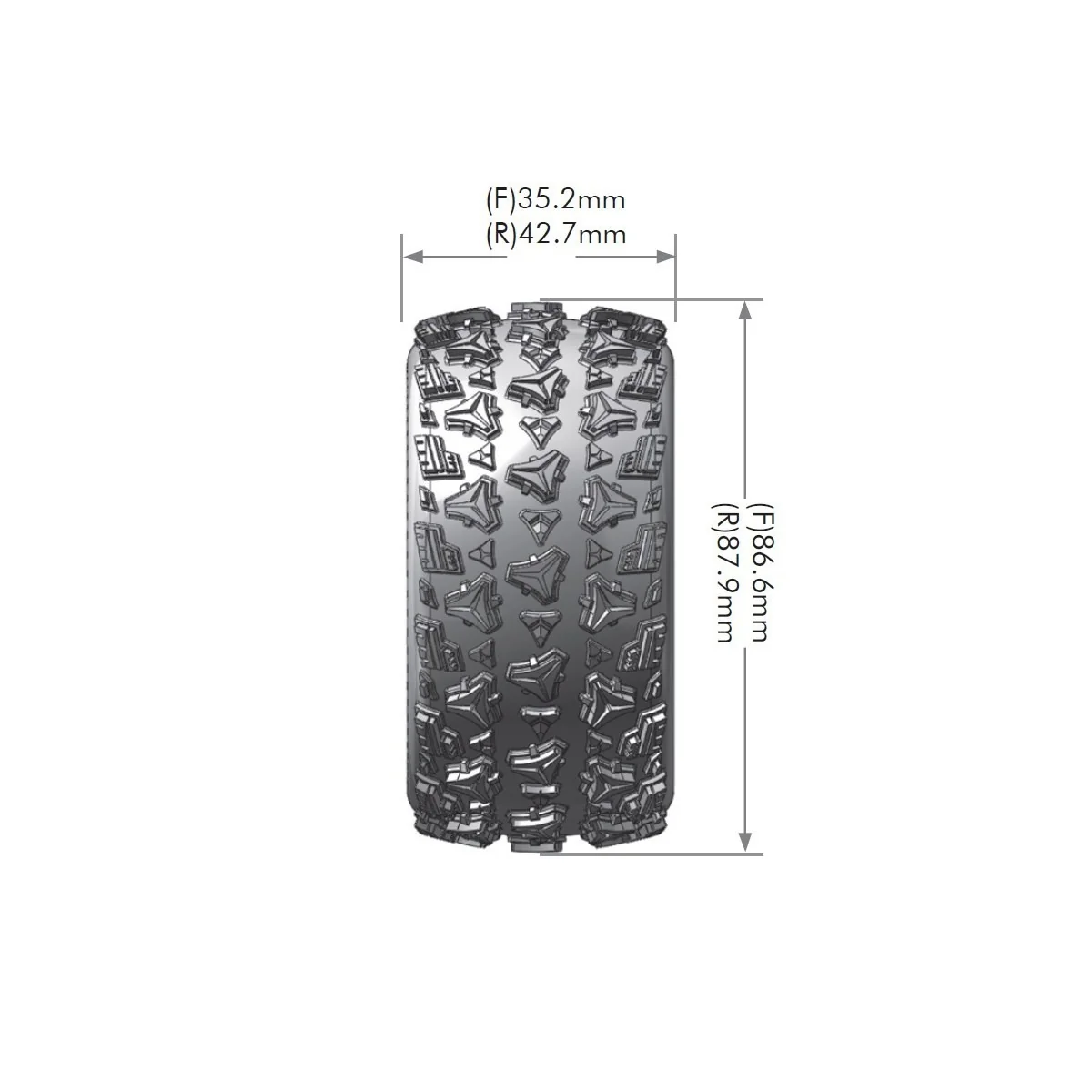 Pneus E-Spider + Jantes Blanches arrières 1/10 (x2) Louise RC Louise RC LR-T3200SWKR - 2