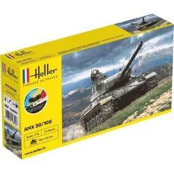 Char AMX 30/105 1/72 Heller + colle et peintures Heller 56899 - 1