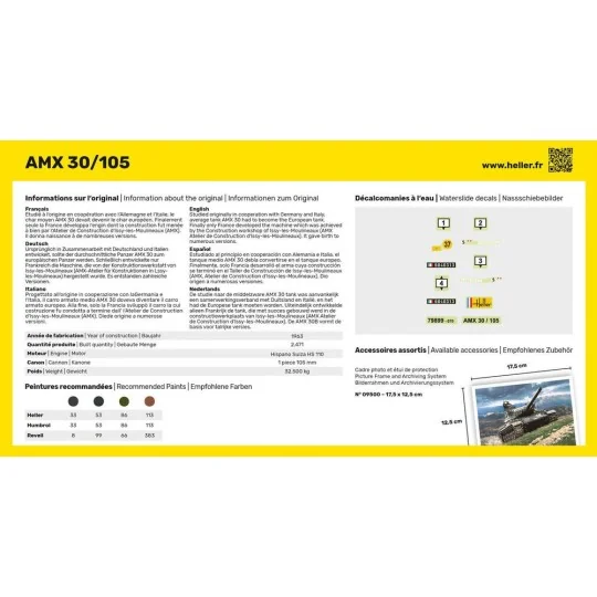 TANK AMX 30/105 1:72 Heller - glue and paints Heller 56899 - 3 HEL-56899-TANK AMX 30/105 1:72 Heller - glue and paints - HEL-56899