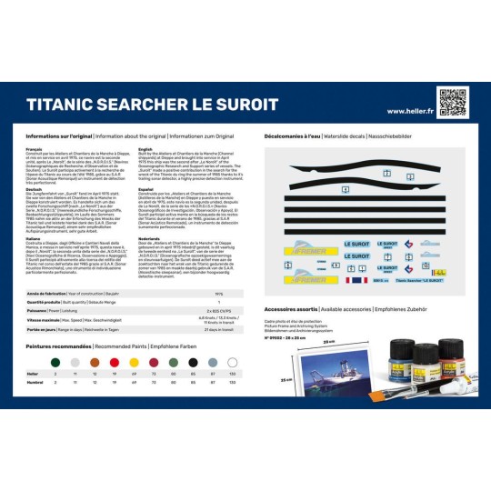 Titanic Searcher "Le Suroit" 1/200 Heller Heller HEL-80615 - 3 HEL-80615-Titanic Searcher "Le Suroit" 1/200 Heller - HEL-80615
