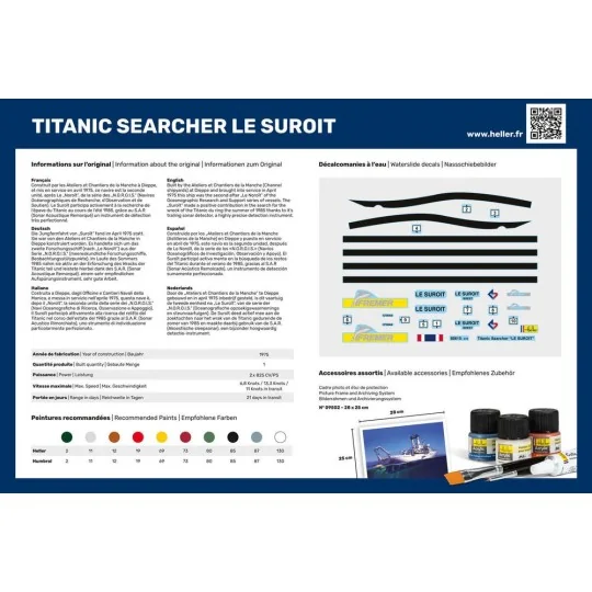 Titanic Searcher "Le Suroit" 1/200 Heller Heller HEL-80615 - 3 HEL-80615-Titanic Searcher "Le Suroit" 1/200 Heller - HEL-80615
