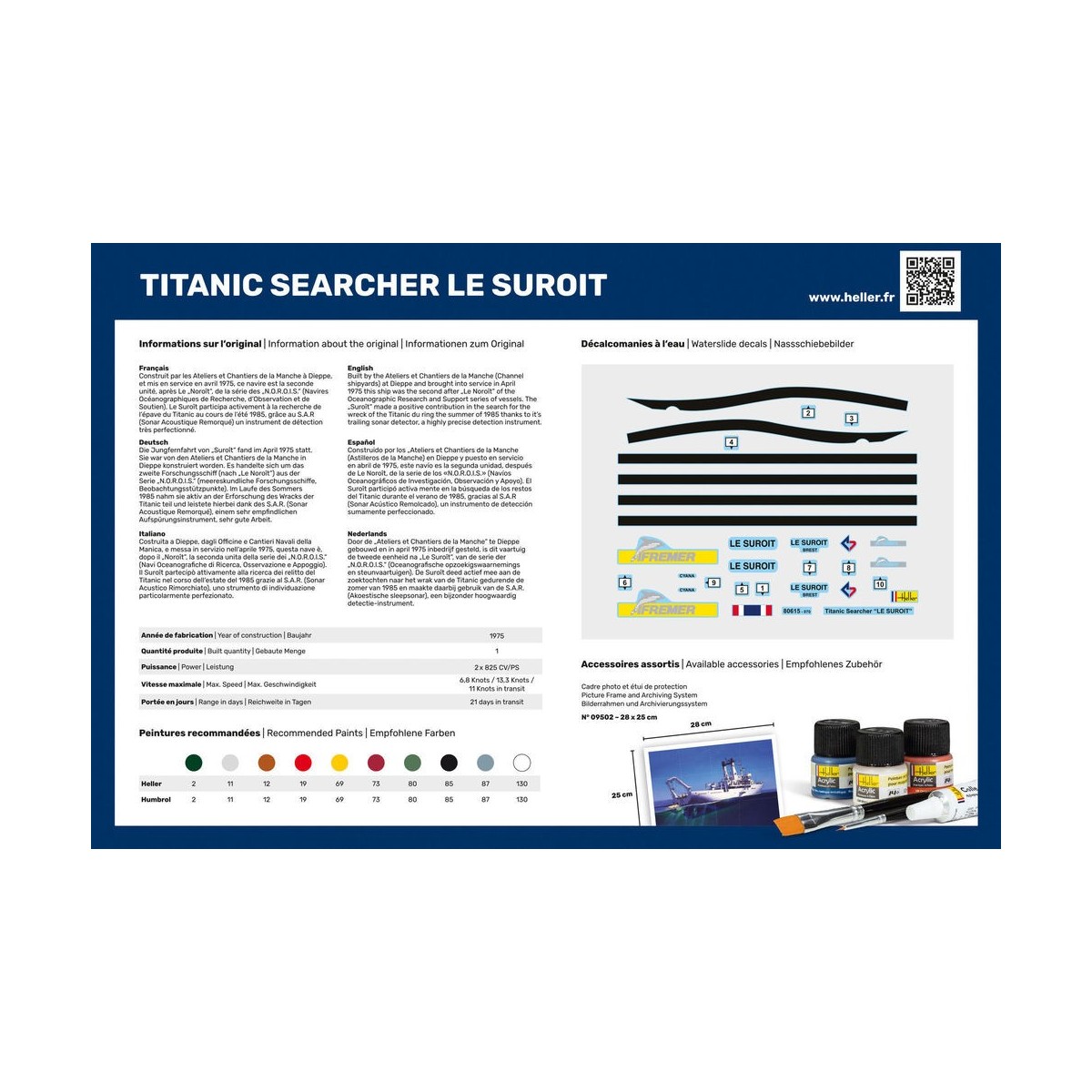 Titanic Searcher "Le Suroit" 1/200 Heller Heller HEL-80615 - 3 Titanic Searcher "Le Suroit" 1/200 Heller Heller HEL-80615 - 3