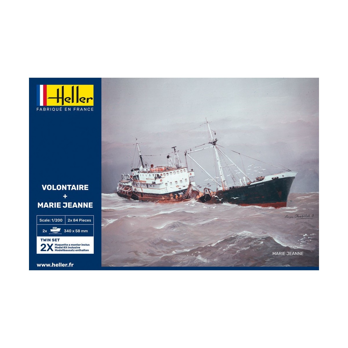 Coffret bateaux Volontaire + Marie Jeanne 1/200 Heller Heller 85604 - 2