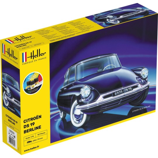Citroen DS 19 Sedan 1/16 Heller - glue and paints Heller HEL-56795 - 1 HEL-56795-Citroen DS 19 Sedan 1/16 Heller - glue and paints - HEL-56795