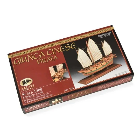 Jonque Pirate Chinoise 1/100 bateau en bois Amati Amati 1421 - 2 1421-Jonque Pirate Chinoise 1/100 bateau en bois Amati - 1421
