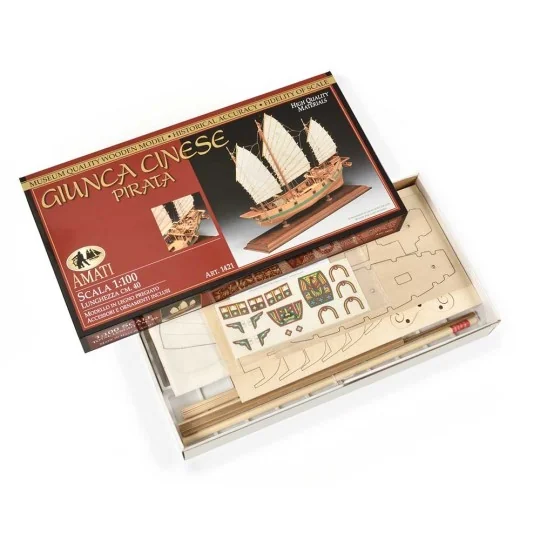 Jonque Pirate Chinoise 1/100 bateau en bois Amati Amati 1421 - 3 1421-Jonque Pirate Chinoise 1/100 bateau en bois Amati - 1421