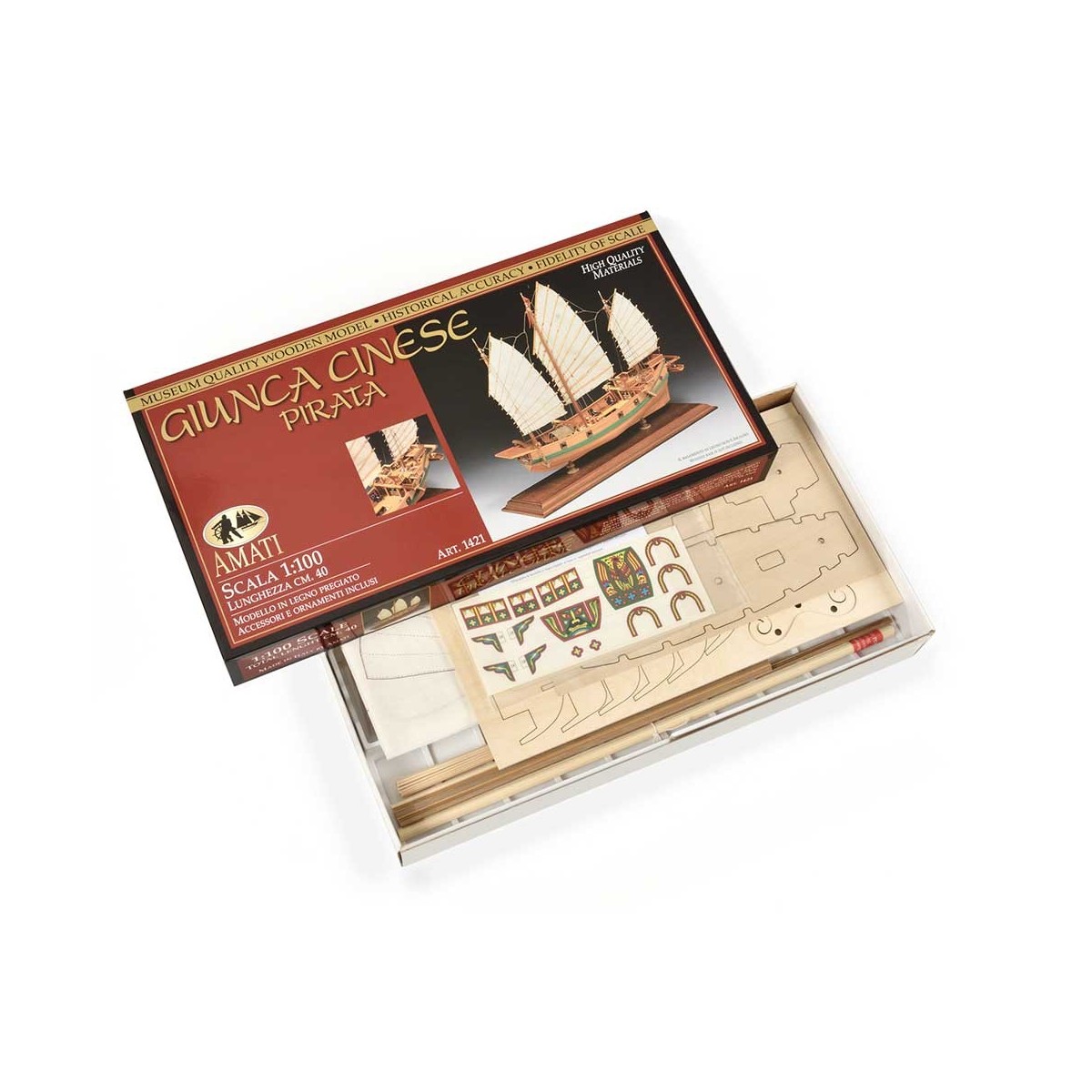 Jonque Pirate Chinese 1/100 wooden boat Amati Amati 1421 - 3