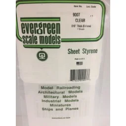 Smooth transparent sheet 0.38x150x300mm Ref: 9007 - Evergreen - S13...