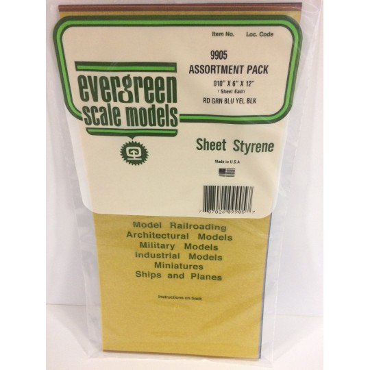 - S1379905 S1379905-Assortment of smooth, colored, transparent panels 0.25x150x300mm Ref: 9904 - Evergreen - S1379905