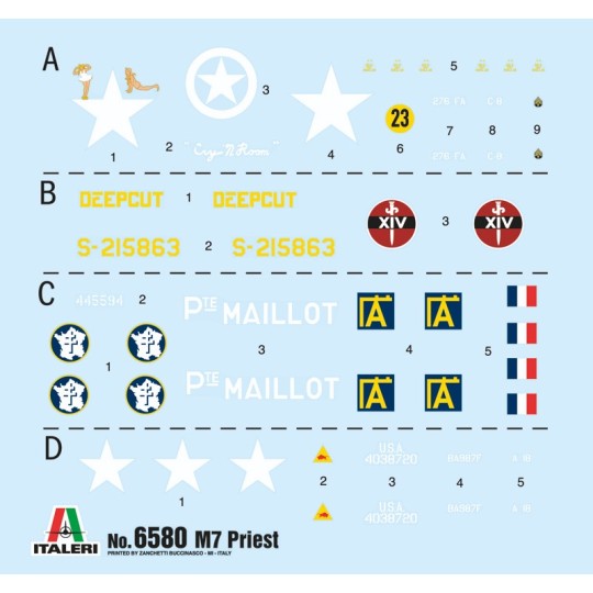I6580-M7 Priest Gun Motor Carriage 1/35 Italeri
