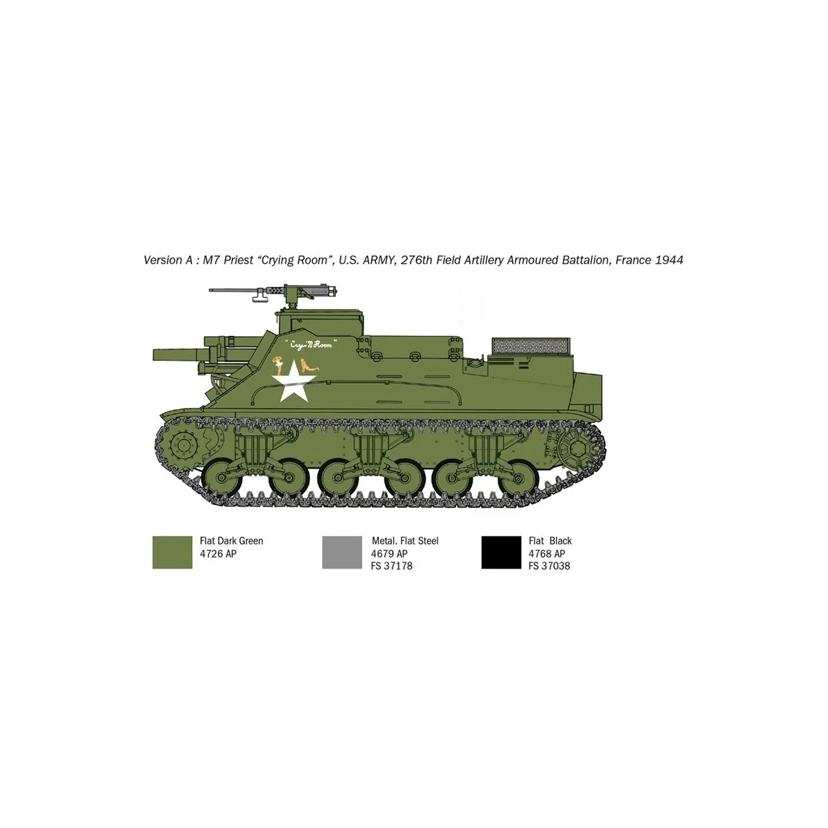 M7 Priest Gun Motor Carriage 1/35 Italeri Italeri I6580 - 4 M7 Priest Gun Motor Carriage 1/35 Italeri Italeri I6580 - 4