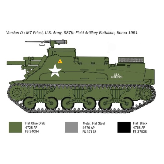 I6580-M7 Priest Gun Motor Carriage 1/35 Italeri - I6580