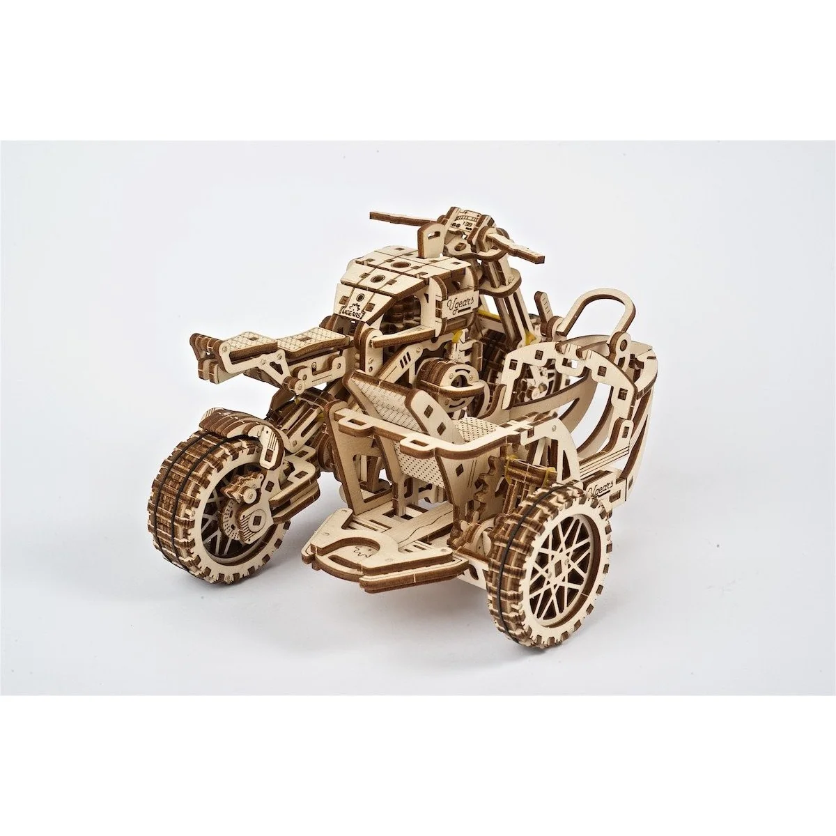 Moto Scrambler UGR-10 with Side-Car Puzzle 3D wood UGEARS UGEARS UG-70137 - 2