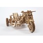 UG-70137-Moto Scrambler UGR-10 avec Side-Car Puzzle 3D bois UGEARS