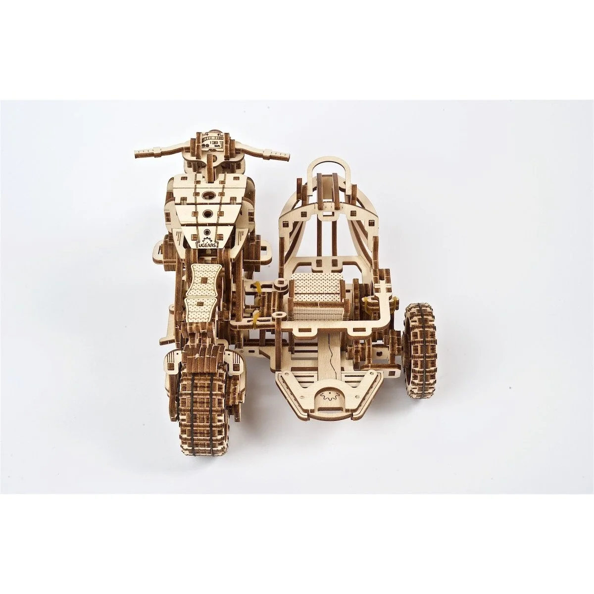 Moto Scrambler UGR-10 with Side-Car Puzzle 3D wood UGEARS UGEARS UG-70137 - 8