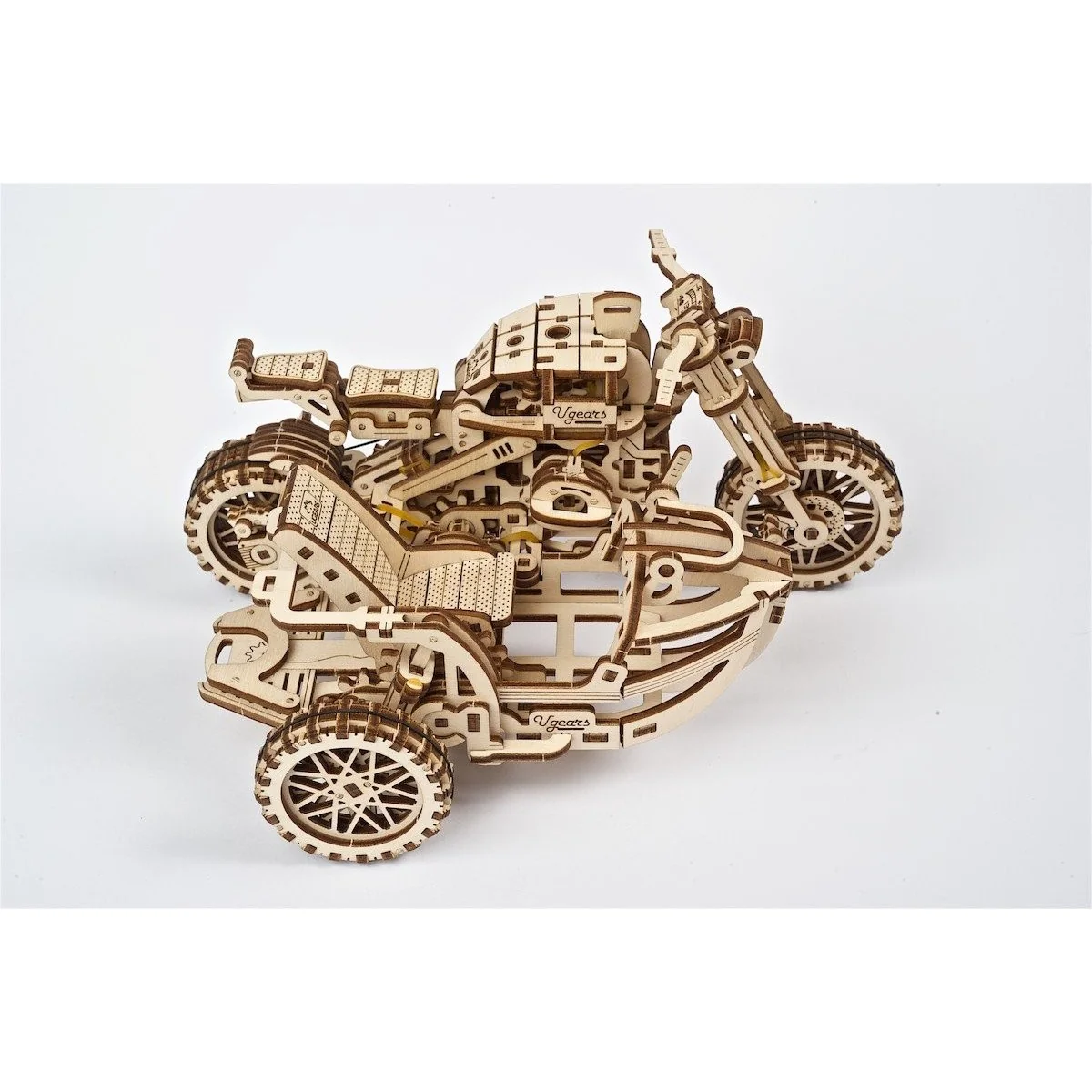 Moto Scrambler UGR-10 with Side-Car Puzzle 3D wood UGEARS UGEARS UG-70137 - 9