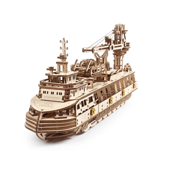 UG-70135-Navire De Recherche Puzzle 3D bois UGEARS - UG-70135