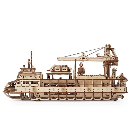UG-70135-UGEARS 3D Wood Puzzle Research Ship - UG-70135