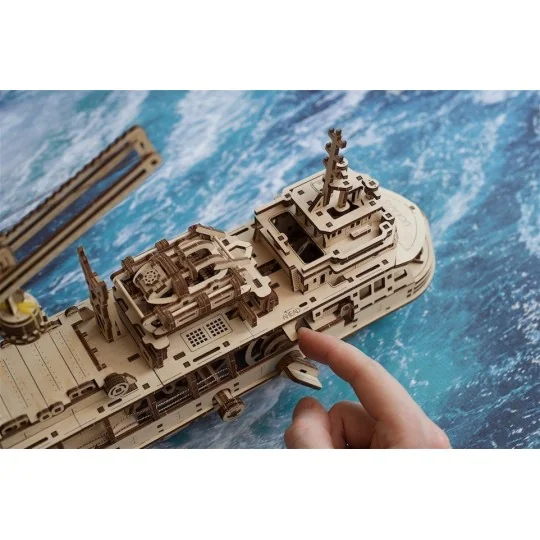 UGEARS 3D Wood Puzzle Research Ship UGEARS UG-70135 - 8 UG-70135-UGEARS 3D Wood Puzzle Research Ship - UG-70135
