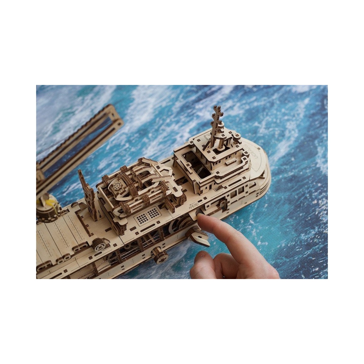 Navire De Recherche Puzzle 3D bois UGEARS UGEARS UG-70135 - 8