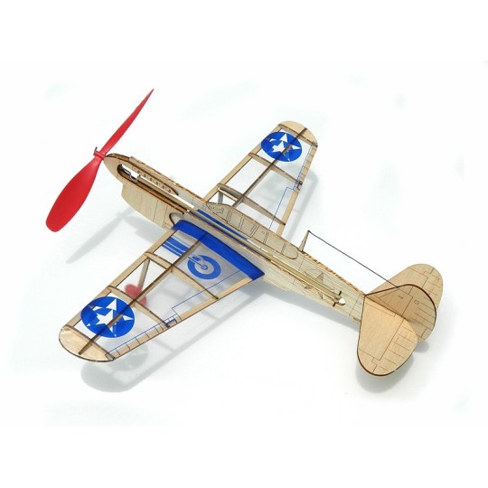 S0284502-U.S. Warhawk mini plane balsa Guillow's