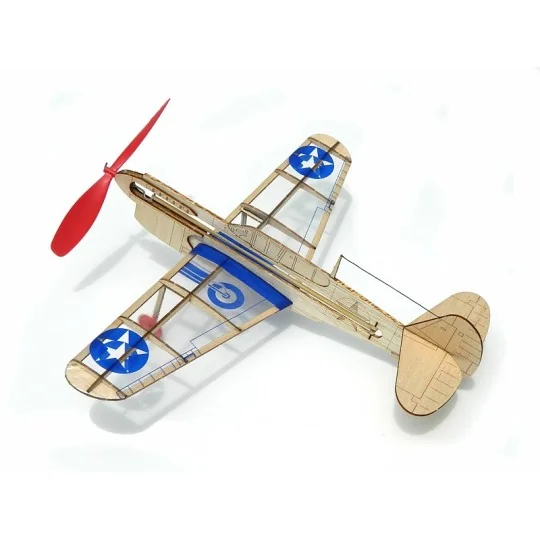 U.S. Warhawk mini plane balsa Guillow's Guillow's S0284502 - 1 S0284502-U.S. Warhawk mini plane balsa Guillow's - S0284502